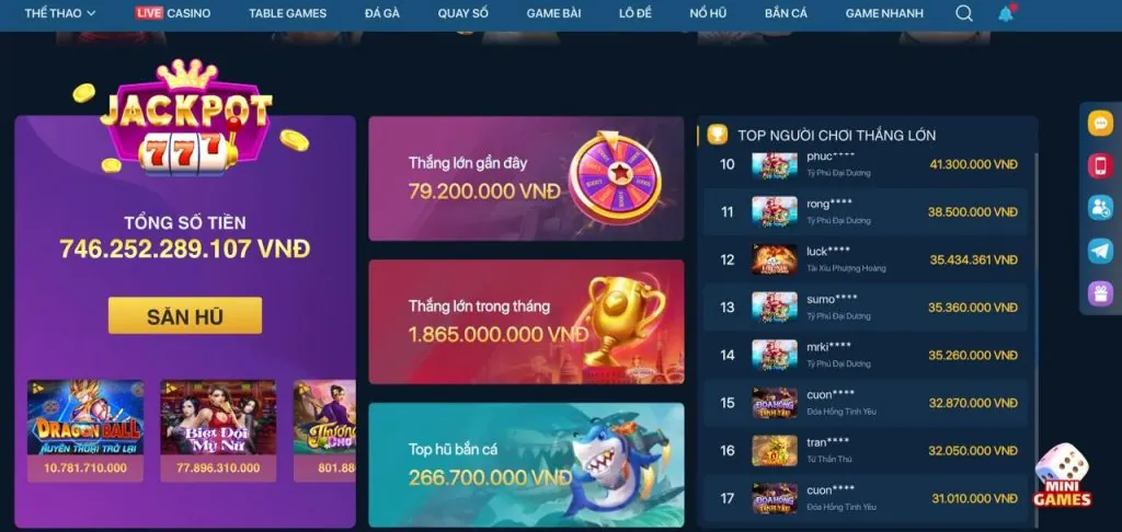Giao diện game Bắn Cá 789club với các loại cá và vũ khí
